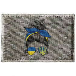 Шеврон прямокутний Українська дівчина! - FATLINE Шеврон прямокутний Українська дівчина!