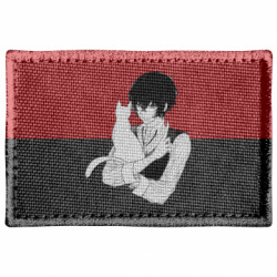 Шеврон прямокутний Великий із бродячих псів чорно біле - FATLINE Шеврон прямокутний Великий із бродячих псів чорно біле