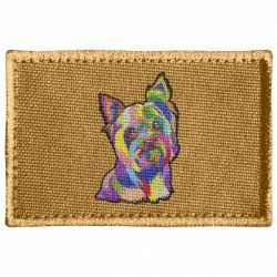 Шеврон прямоугольный Радужный терьер - FATLINE Шеврон прямоугольный Радужный терьер