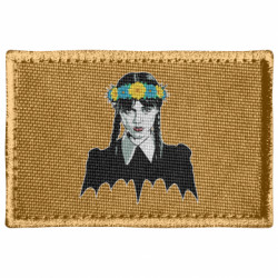 Шеврон прямоугольный Wednesday Addams UA - FATLINE Шеврон прямоугольный Wednesday Addams UA