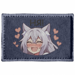 Шеврон прямоугольный Влюбленная девочка с ушками - FATLINE Шеврон прямоугольный Влюбленная девочка с ушками