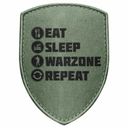 Шеврон щит Eat.Sleep.Warzone.Repeat. - FATLINE Шеврон щит Eat.Sleep.Warzone.Repeat.