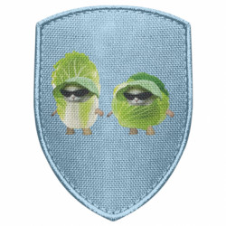 Шеврон щит Котики капуста - FATLINE Шеврон щит Котики капуста