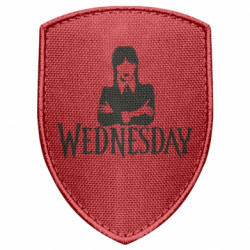 Шеврон щит Wednesday силует - FATLINE Шеврон щит Wednesday силует