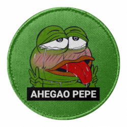 Шеврон круглый Аhegao PePe - FATLINE Шеврон круглый Аhegao PePe