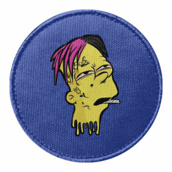 Шеврон круглый Bart as Lil Peep - FATLINE Шеврон круглый Bart as Lil Peep