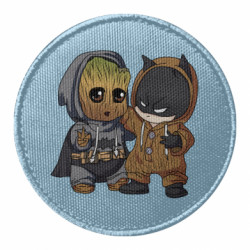 Шеврон круглый Бэтмен и грут - FATLINE Шеврон круглый Бэтмен и грут