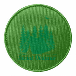 Шеврон круглый Camping social distance - FATLINE Шеврон круглый Camping social distance