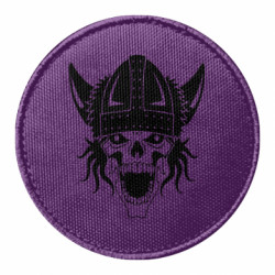 Шеврон круглый Череп с рогами - FATLINE Шеврон круглый Череп с рогами