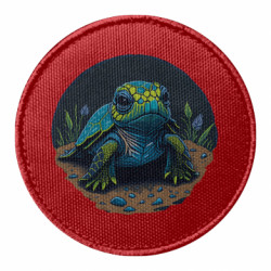 Шеврон круглый Черепаха на песке - FATLINE Шеврон круглый Черепаха на песке