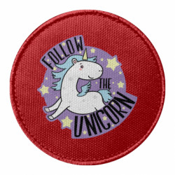 Шеврон круглый Следуй за единорогом - FATLINE Шеврон круглый Следуй за единорогом