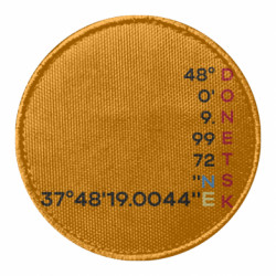 Шеврон круглый Донецк Координаты - FATLINE Шеврон круглый Донецк Координаты