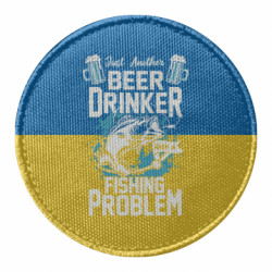 Шеврон круглий Drinking and fishing - FATLINE Шеврон круглий Drinking and fishing