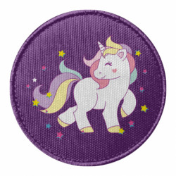 Шеврон круглый Единорог в звёздах - FATLINE Шеврон круглый Единорог в звёздах