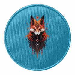 Шеврон круглый Этно лиса - FATLINE Шеврон круглый Этно лиса