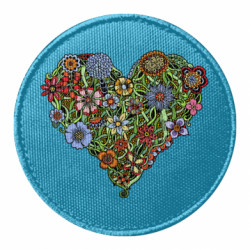 Шеврон круглый Flower heart