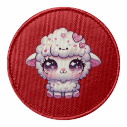 Шеврон круглый Глиттер гламур овечка Y2K - FATLINE Шеврон круглый Глиттер гламур овечка Y2K