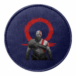Шеврон круглый God of War Kratos Game - FATLINE Шеврон круглый God of War Kratos Game
