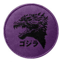 Шеврон круглий Godzilla in japanese - FATLINE Шеврон круглий Godzilla in japanese