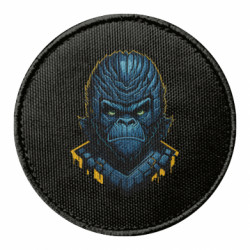 Шеврон круглый Горилла зверобот-трансформер - FATLINE Шеврон круглый Горилла зверобот-трансформер