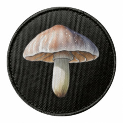 Шеврон круглый Грибочек рисунок - FATLINE Шеврон круглый Грибочек рисунок