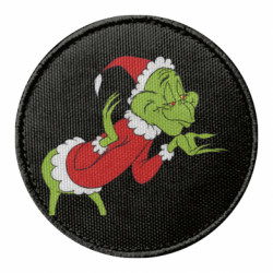 Шеврон круглый Grinch Kiss - FATLINE Шеврон круглый Grinch Kiss