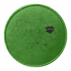 Шеврон круглый Харьков на карте Украины - FATLINE Шеврон круглый Харьков на карте Украины