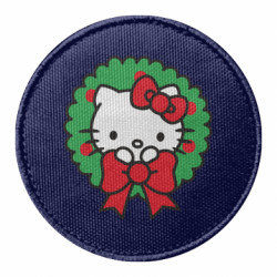 Шеврон круглый Hello Kitty Merry Christmas - FATLINE Шеврон круглый Hello Kitty Merry Christmas