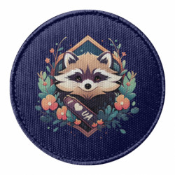 Шеврон круглый Херсонский енот патриот Украины - FATLINE Шеврон круглый Херсонский енот патриот Украины