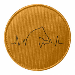 Шеврон круглый Horse and pulse - FATLINE Шеврон круглый Horse and pulse