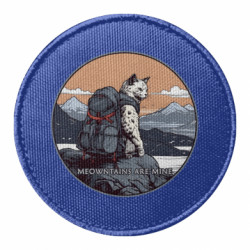 Шеврон круглый Кот в горах Mountains are mine - FATLINE Шеврон круглый Кот в горах Mountains are mine