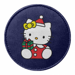 Шеврон круглый Kitty with present - FATLINE Шеврон круглый Kitty with present