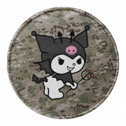 Шеврон круглый Kuromi devil - FATLINE Шеврон круглый Kuromi devil