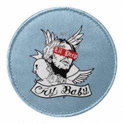 Шеврон круглый Lil Peep: cry baby - FATLINE Шеврон круглый Lil Peep: cry baby