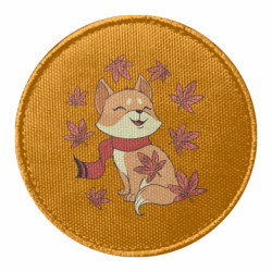 Шеврон круглый Лиса Осень - FATLINE Шеврон круглый Лиса Осень