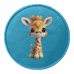 Шеврон круглый Малыш жираф