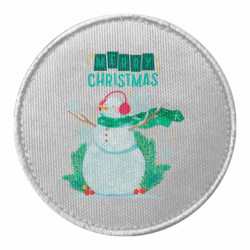 Шеврон круглий Merry Christmas, Веселих Свят - Новорічний Сніговик - FATLINE Шеврон круглий Merry Christmas, Веселих Свят - Новорічний Сніговик