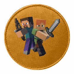 Шеврон круглый Minecraft Fan Art - FATLINE Шеврон круглый Minecraft Fan Art