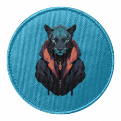 Шеврон круглый модная пантера