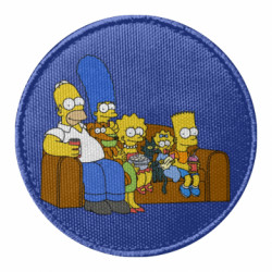 Шеврон круглый Семейство Симпсонов - FATLINE Шеврон круглый Семейство Симпсонов