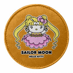 Шеврон круглый Sailor Moon Hello Kitty - FATLINE Шеврон круглый Sailor Moon Hello Kitty