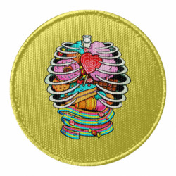 Шеврон круглий Сandy inside the skeleton - FATLINE Шеврон круглий Сandy inside the skeleton