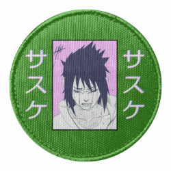 Шеврон круглый Saske Naruto and hieroglyphs - FATLINE Шеврон круглый Saske Naruto and hieroglyphs