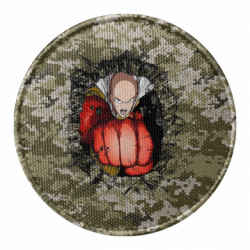 Шеврон круглий Сайтама ломает стену - FATLINE Шеврон круглий Сайтама ломает стену