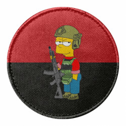 Шеврон круглый Солдат Барт - FATLINE Шеврон круглый Солдат Барт