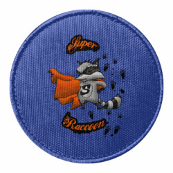 Шеврон круглый Super raccoon - FATLINE Шеврон круглый Super raccoon