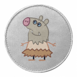 Шеврон круглый Свинка Иноске - FATLINE Шеврон круглый Свинка Иноске