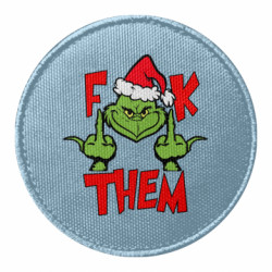 Шеврон круглый The grinch f*ck them - FATLINE Шеврон круглый The grinch f*ck them