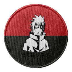 Шеврон круглий Uchiha Sasuke Black And White Art - FATLINE Шеврон круглий Uchiha Sasuke Black And White Art