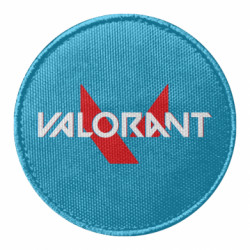 Шеврон круглый Valorant glitsh logo - FATLINE Шеврон круглый Valorant glitsh logo